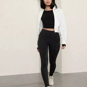 NWT Athleta Delancey Skyline High Rise Leggings Black Small Pockets